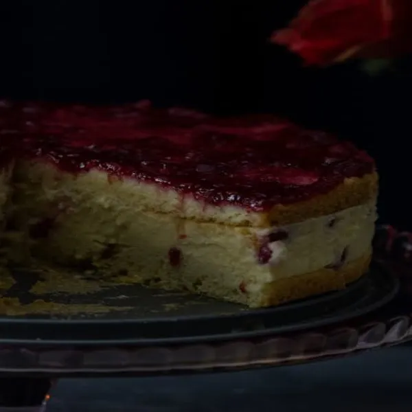 Juniper-Crusted Salmon with Sunchoke & Rye Berry Hash, Cranberry-Verjus Glaze