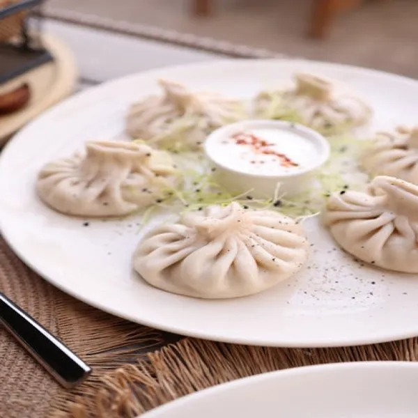 Smoked Gouda & Chorizo Stuffed Sweet Potato Dumplings with Saffron-Sage Broth