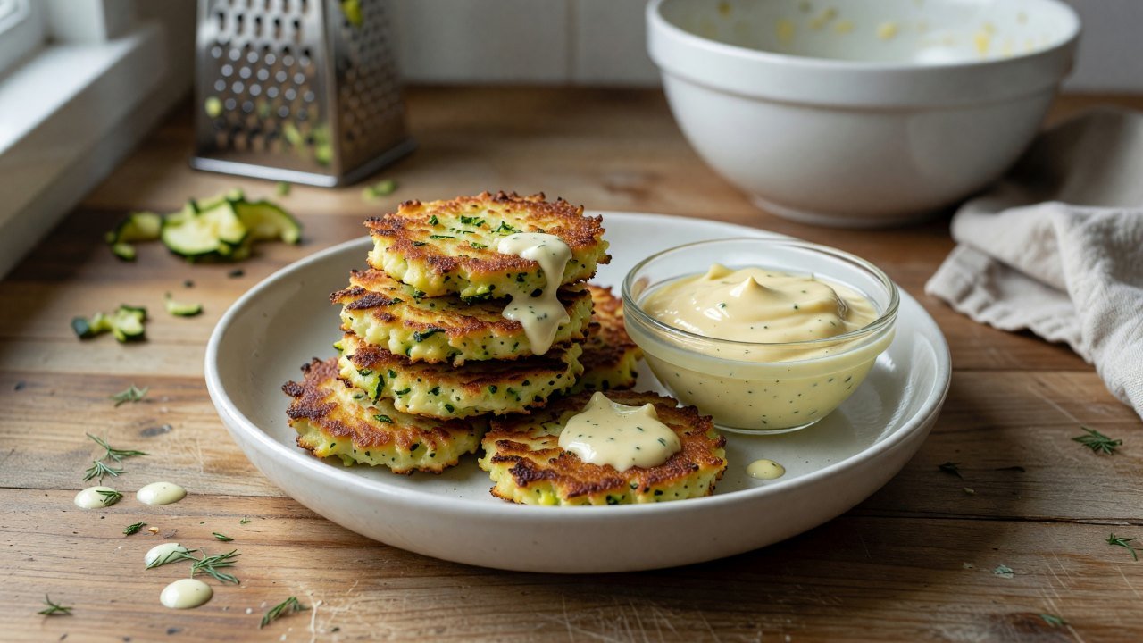 Summer Zucchini Fritters With Lemon-Dill Aioli — Mealovate Kitchen Notes
