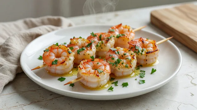 Garlic Butter Shrimp Skewers