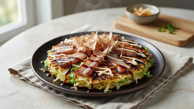 Okonomiyaki (Japanese Savory Pancake)