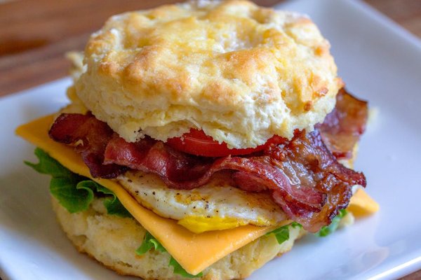 Bacon Biscuit Benedict