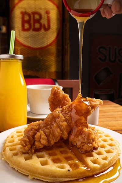 Buttermilk Waffles with Fried Chicken