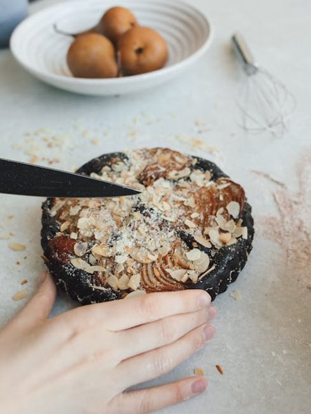 Cousin Edgar's Spiced Pear and Almond Tart