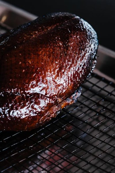 Great-Uncle Cecil's Spiced Plum and Port Glazed Capon