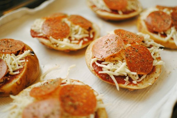 Pizza Bagel Smash Sliders