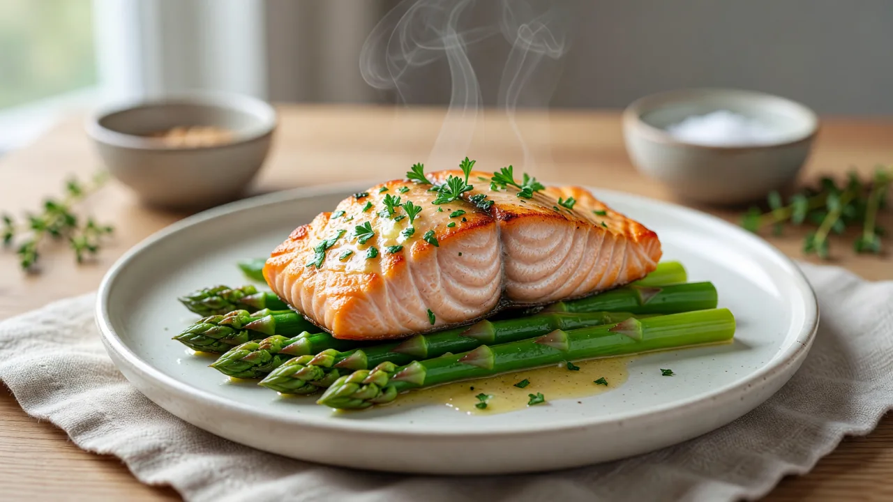 Easy Garlic Butter Air Fryer Salmon