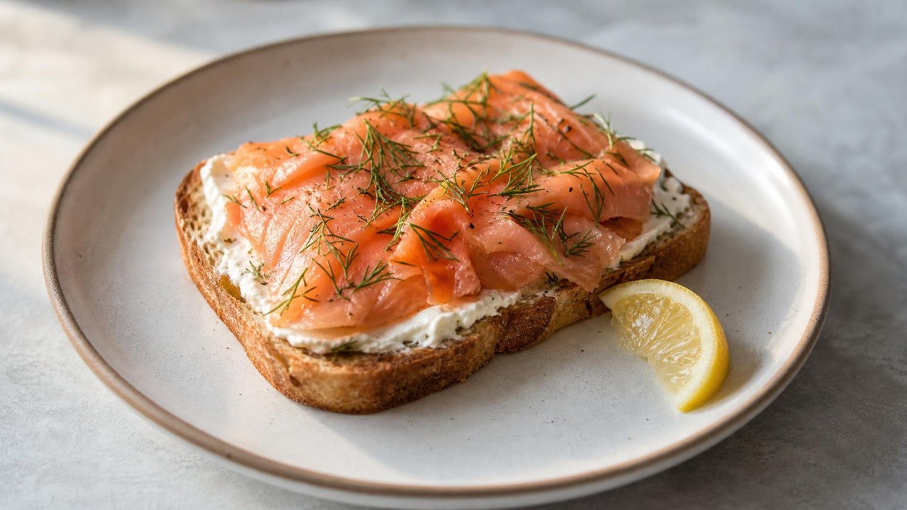 Alaska Smoked Salmon Breakfast Toast