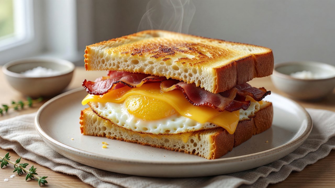 Bacon Egg Cheese Breakfast Sandwich