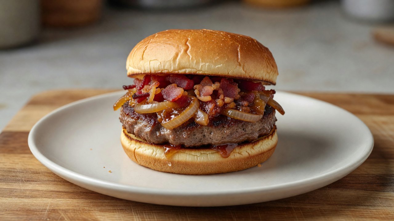 Bacon Onion Jam Bison Burgers preview