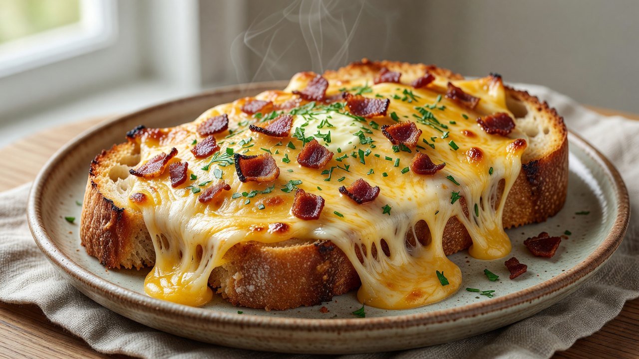 Bacon Ranch Cheesy Bread