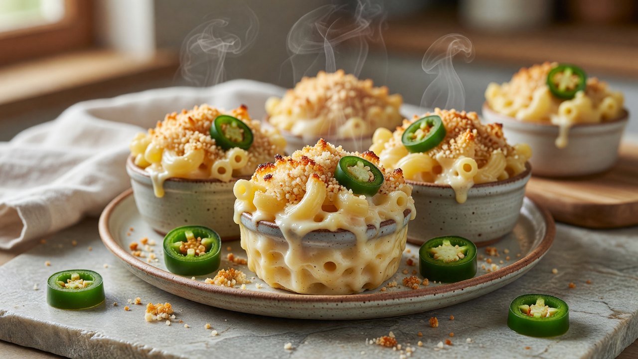 Baked Jalapeño Mac Cups