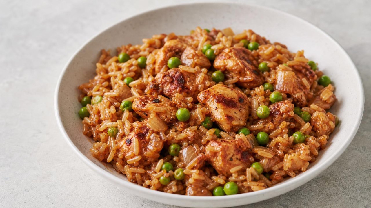 BBQ Chicken and Rice Skillet