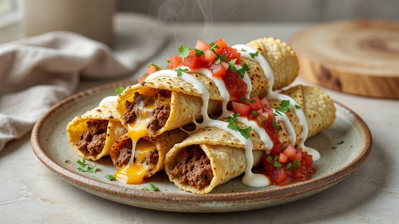 Beef and Cheese Taquitos