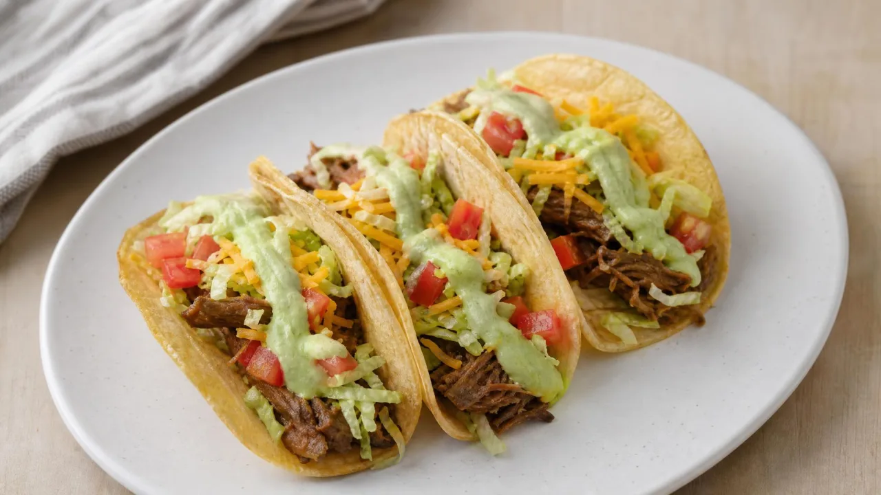 Classic Brisket Tacos with Avocado Crema