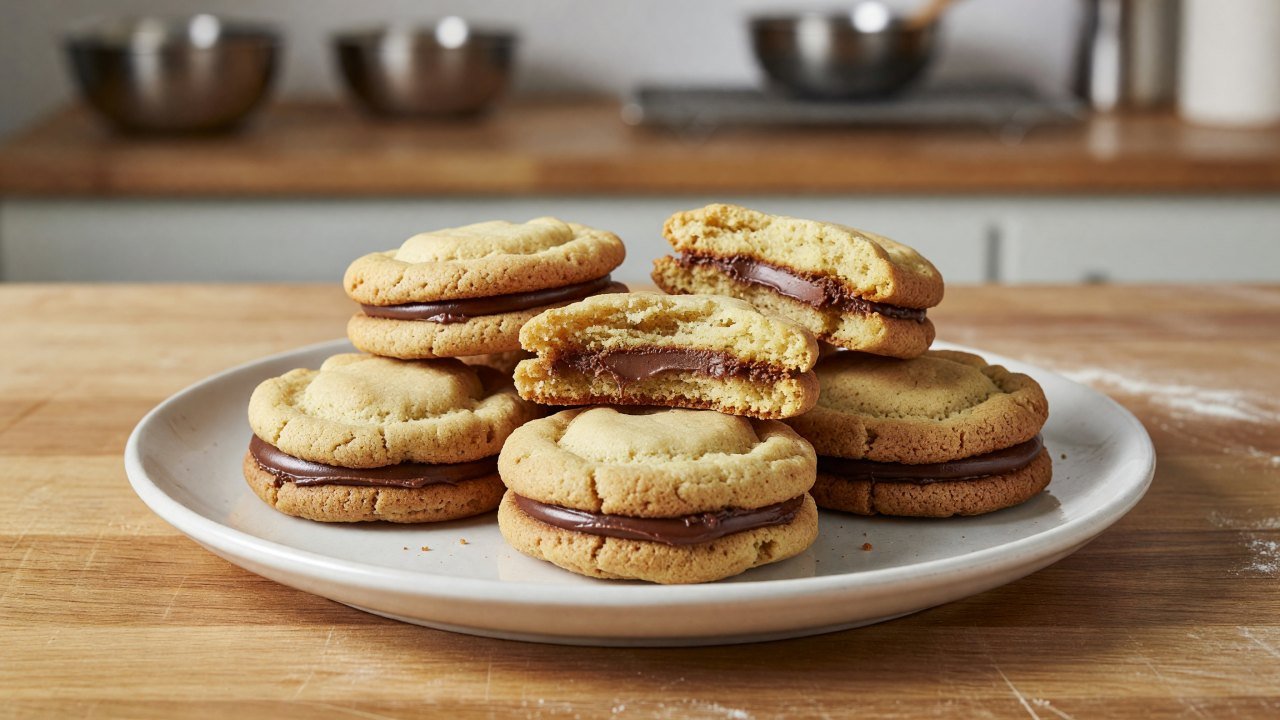 Brown Butter Chocolate Chunk Sandwich Cookies