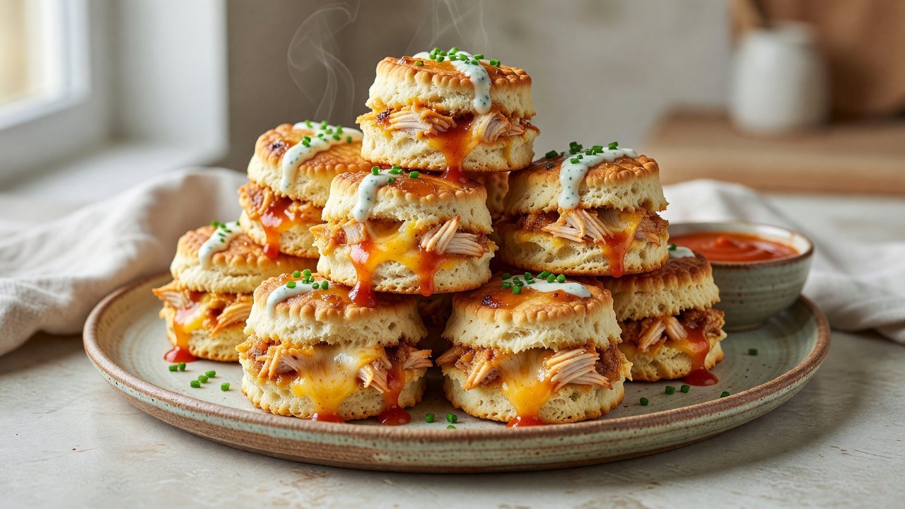 Buffalo Chicken Biscuit Bombs