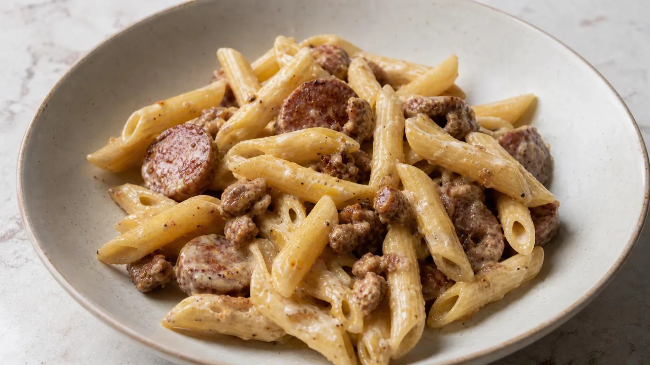 Cajun Sausage Alfredo Pasta