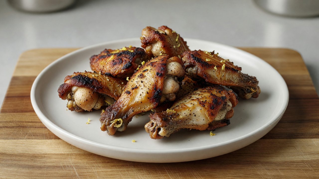 Charcoal-Grilled Lemon Pepper Wings