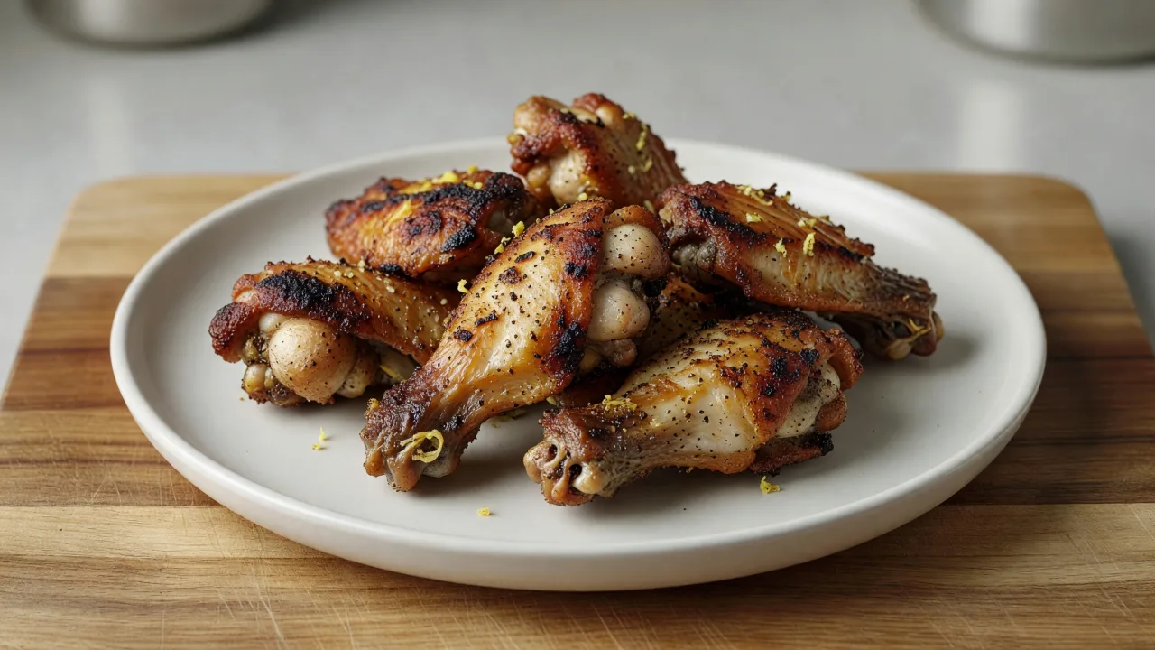 Classic Charcoal-Grilled Lemon Pepper Wings