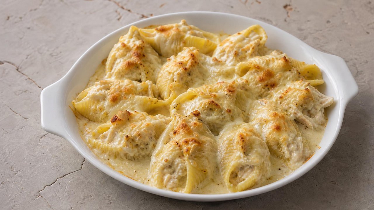 Chicken Alfredo Stuffed Shells