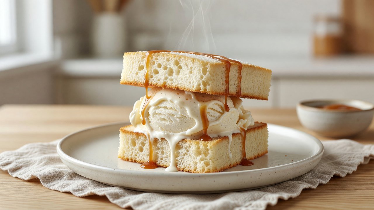 Cloud Bread Ice Cream Sandwich