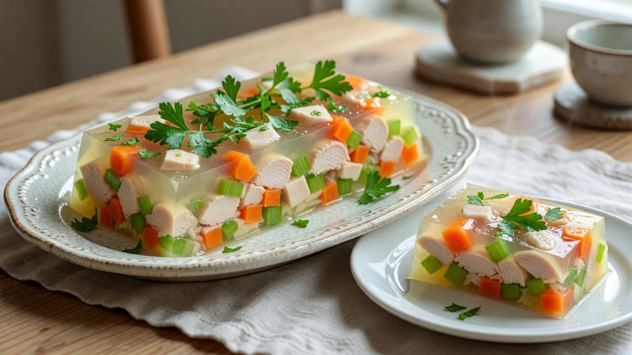 Classic Cold Chicken Jelly Mold