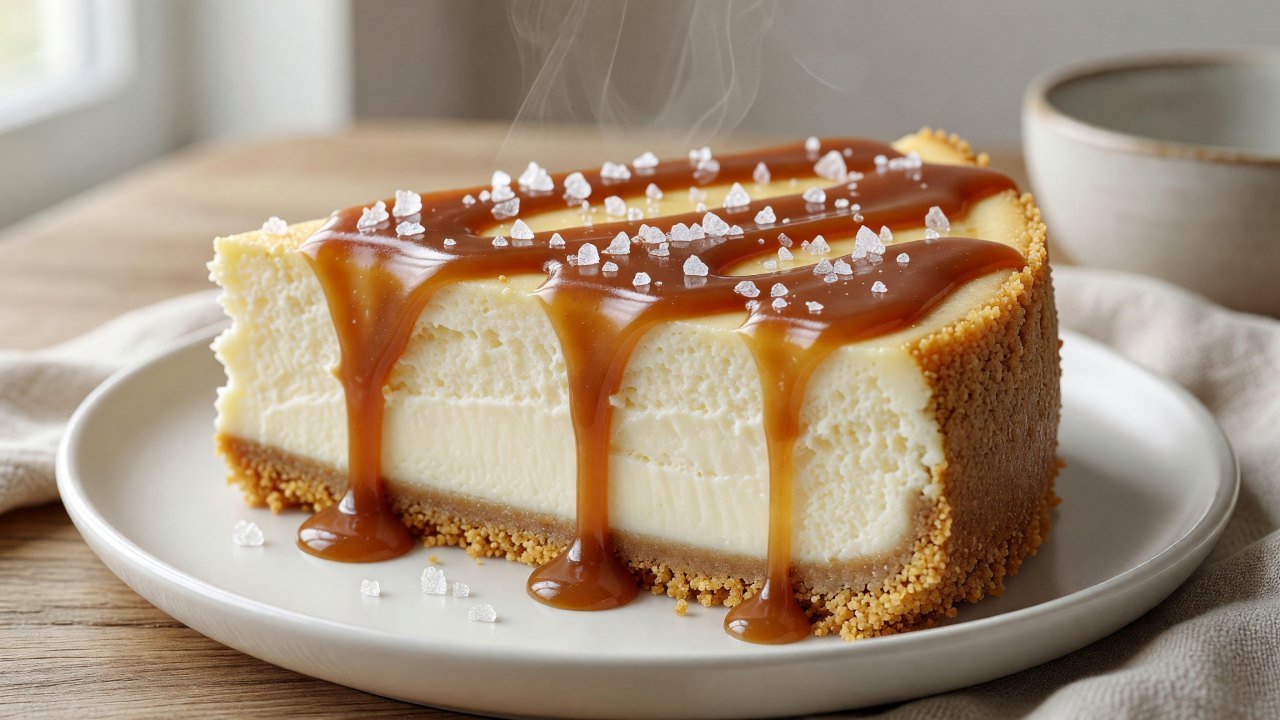 Copycat Cheesecake Factory Salted Caramel Cheesecake