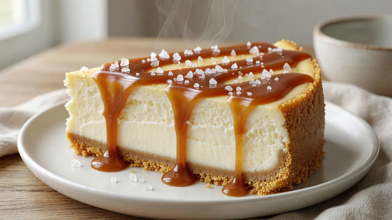 Classic Salted Caramel Cheesecake