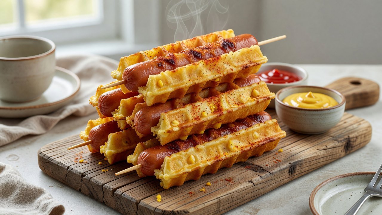 Corn Dog Waffle Sticks