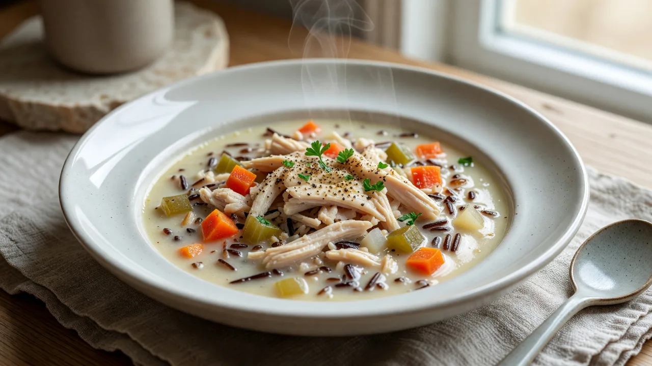 Classic Creamy Chicken and Wild Rice Soup