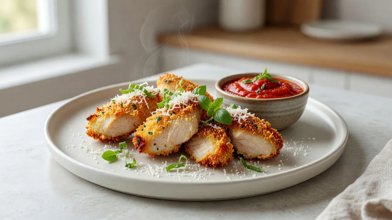 Crispy Chicken Parmesan Bites