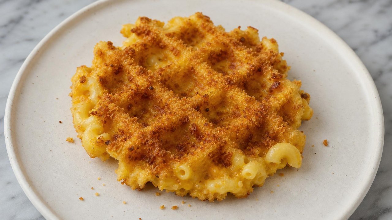 Crispy Mac and Cheese Waffles