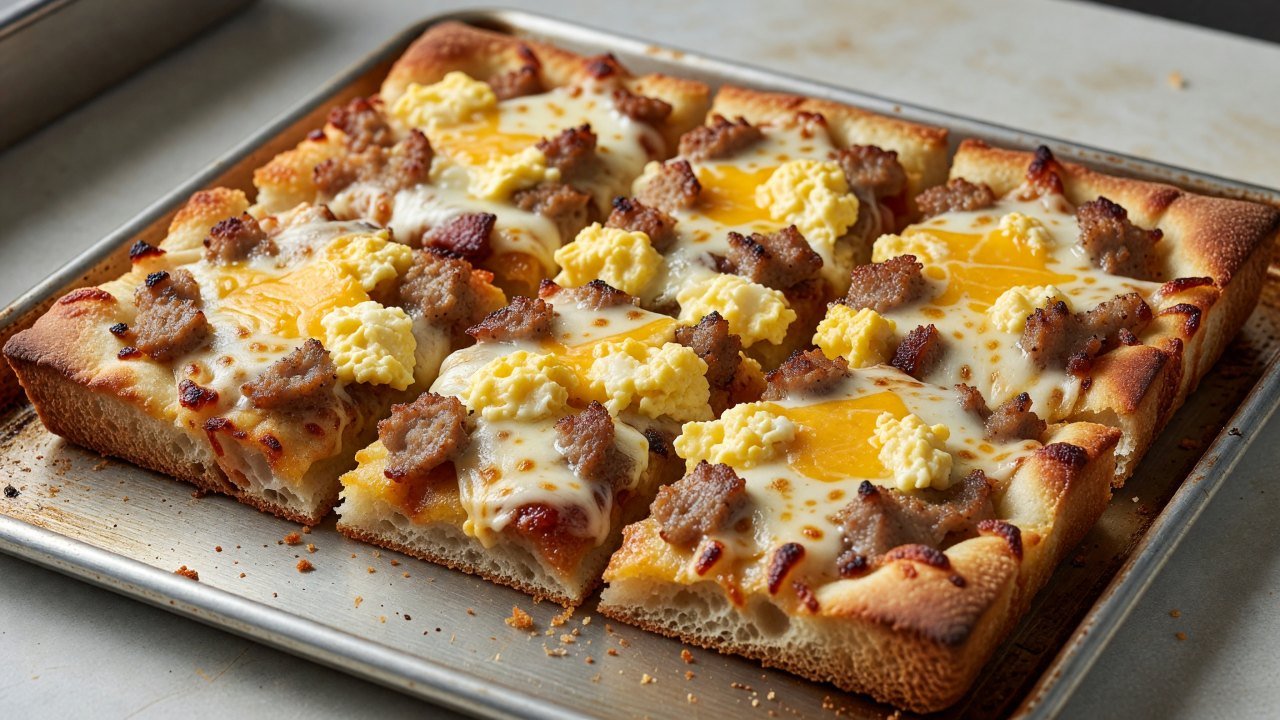 Detroit Breakfast Pizza