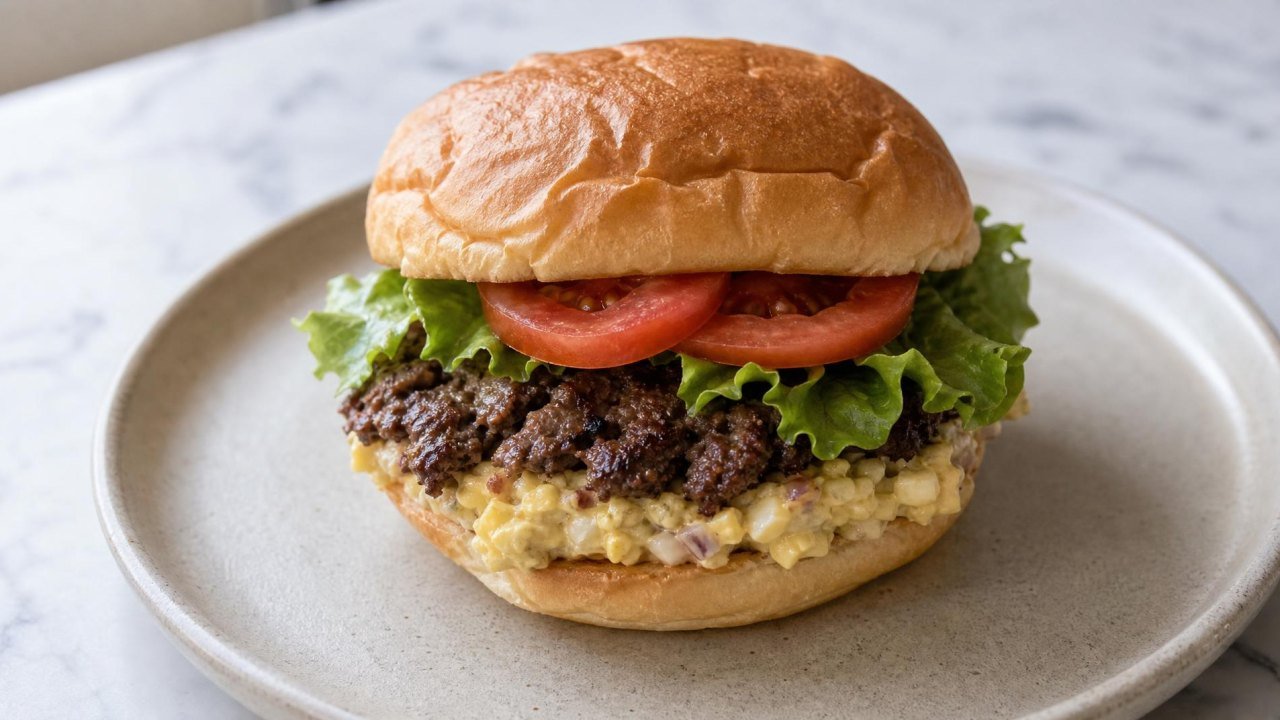 Egg Salad Smash Burgers