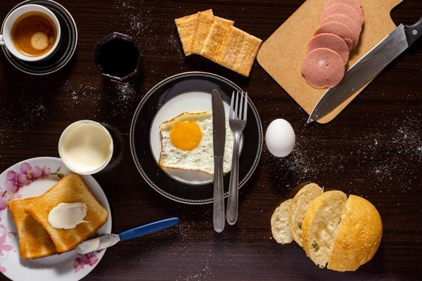 Fried Bologna and Eggs