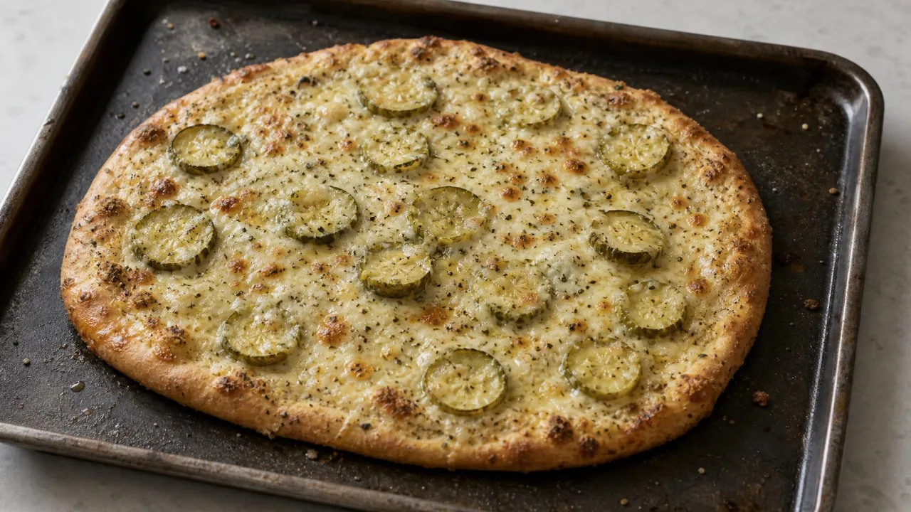 Garlic Parmesan Pickle Pizza
