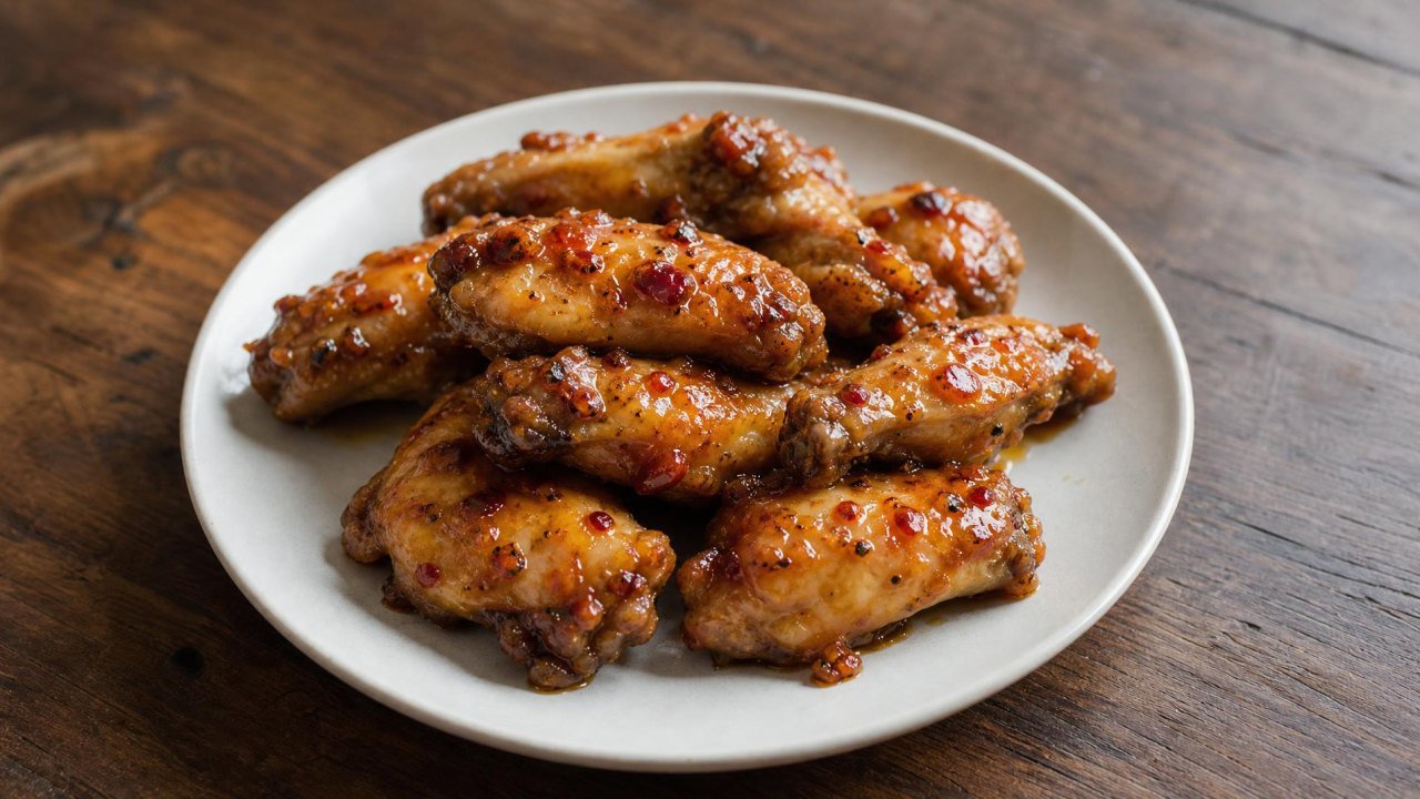 Georgia Peach Glazed Chicken Wings