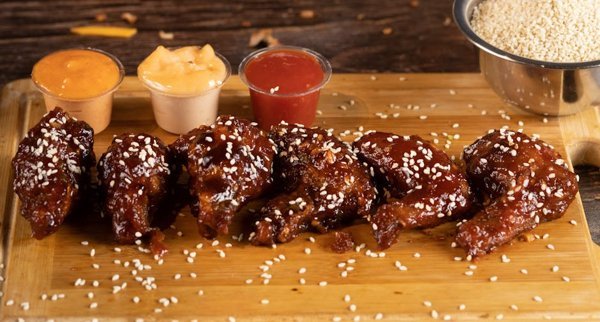 Georgia Peach Glazed Chicken Wings