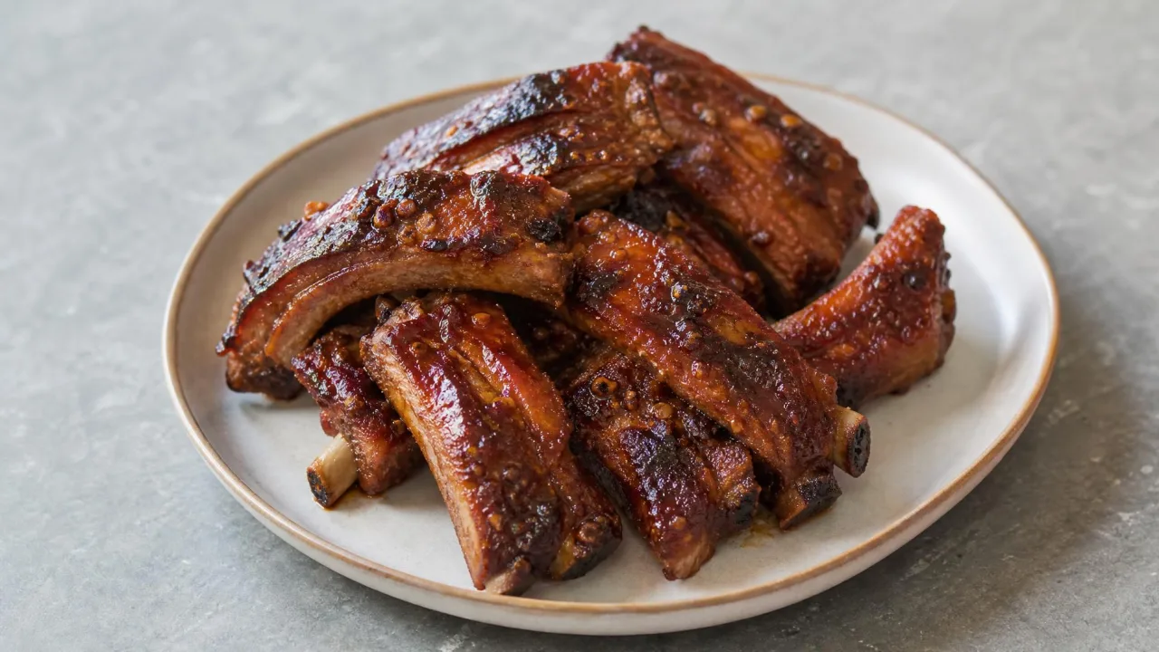Gochujang BBQ Glazed Pork Ribs