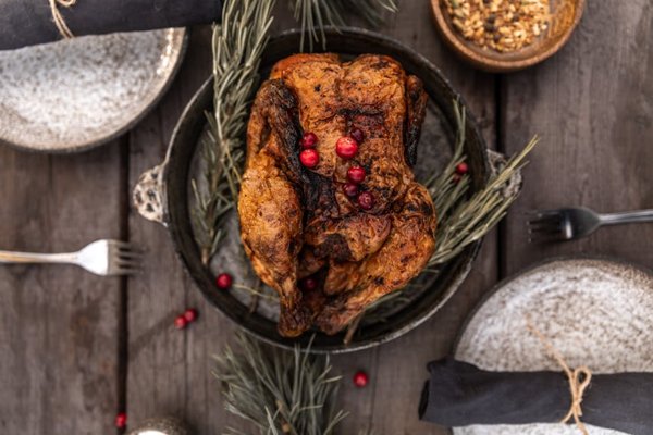 Great-Uncle Thaddeus’s Three-Bird Roast