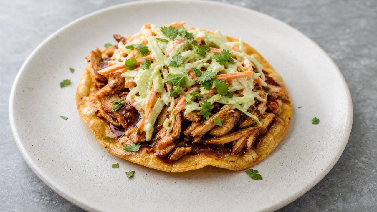 Grilled BBQ Chicken Tostadas