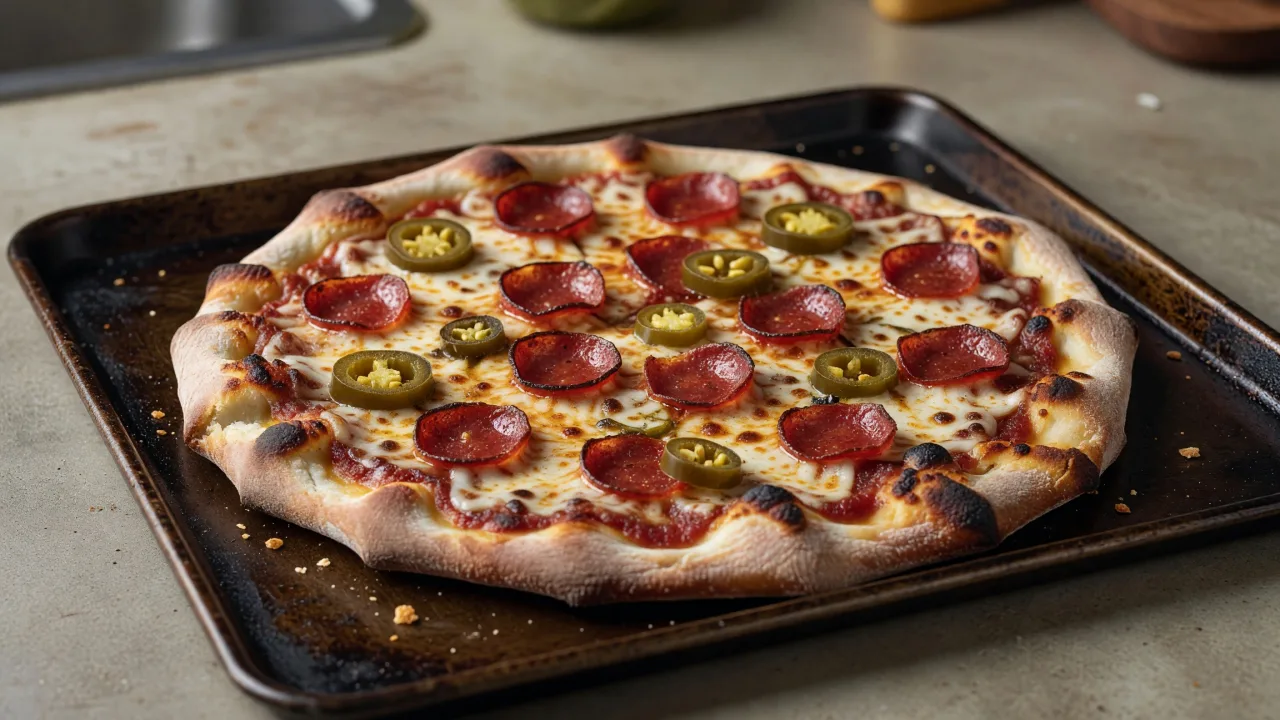 Classic Grilled Pepperoni and Pickled Chile Pizza