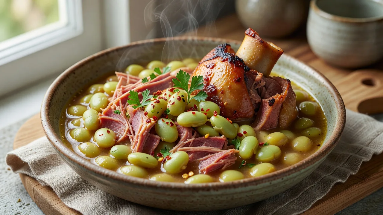 Classic Ham Hocks and Lima Beans