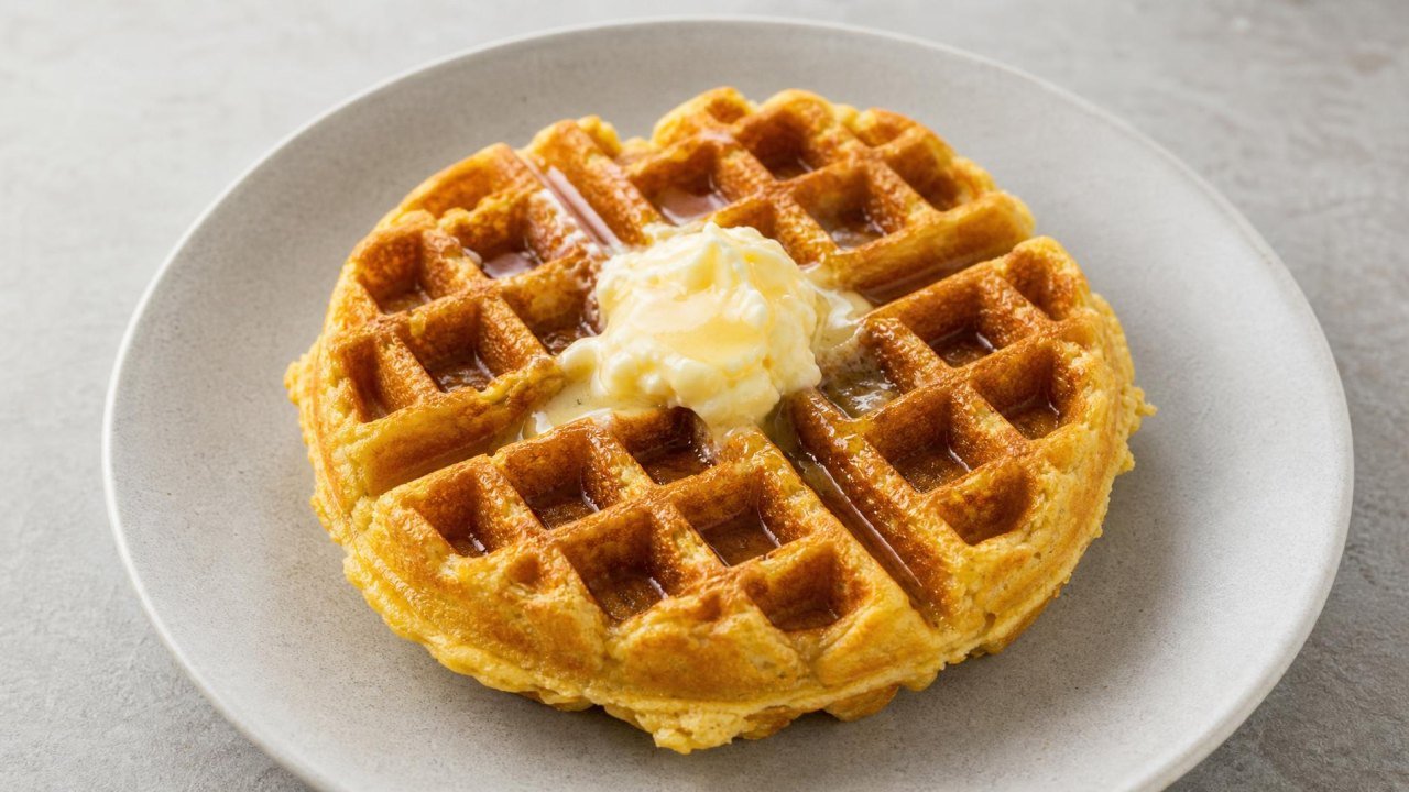 Honey Butter Cornbread Waffles recipe