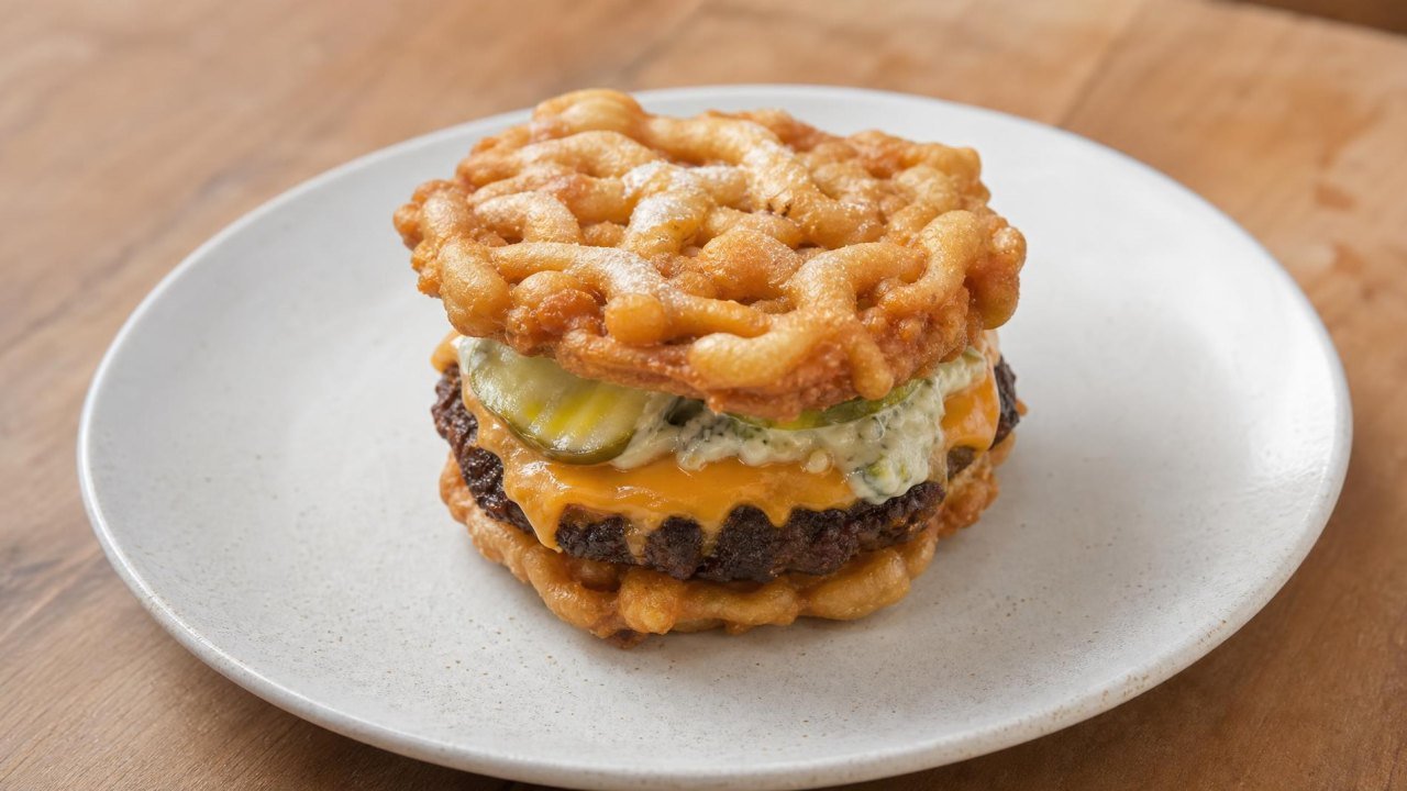Jalapeño Funnel Cake Burger