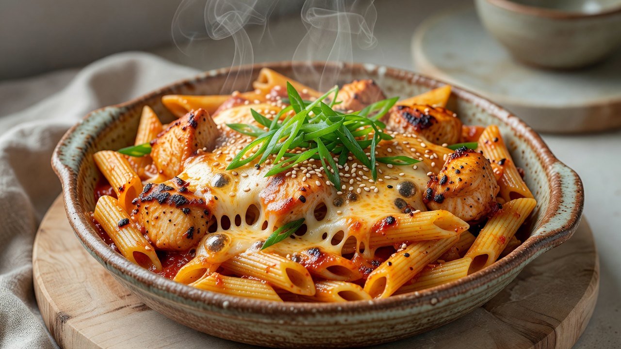 Korean Cajun Pasta Bake