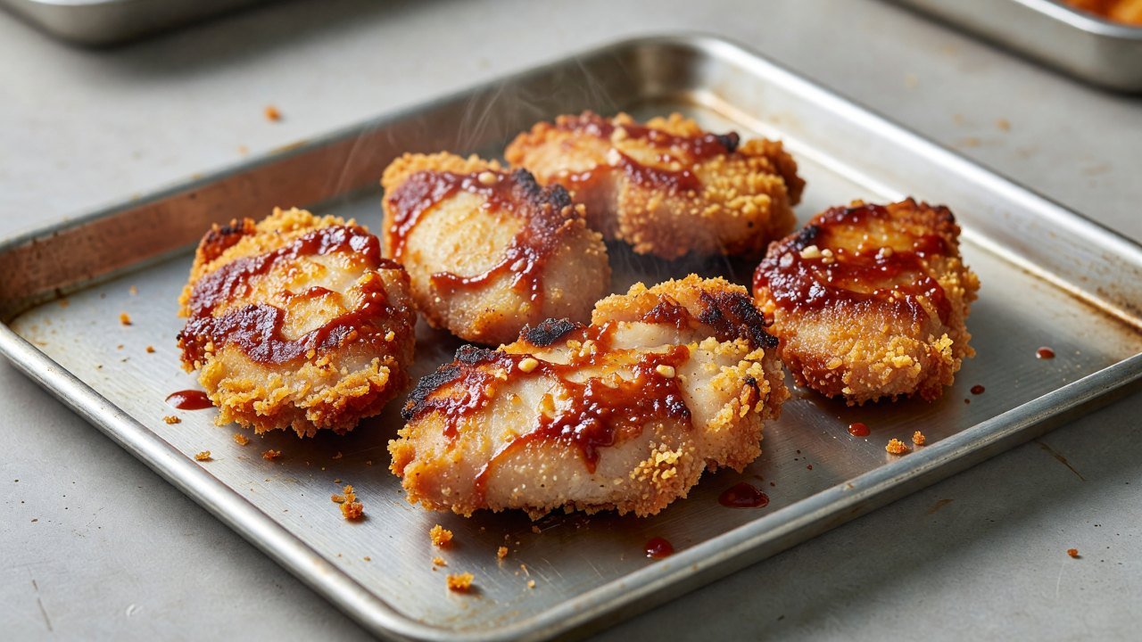 Korean Gochujang Fried Chicken Cutlets