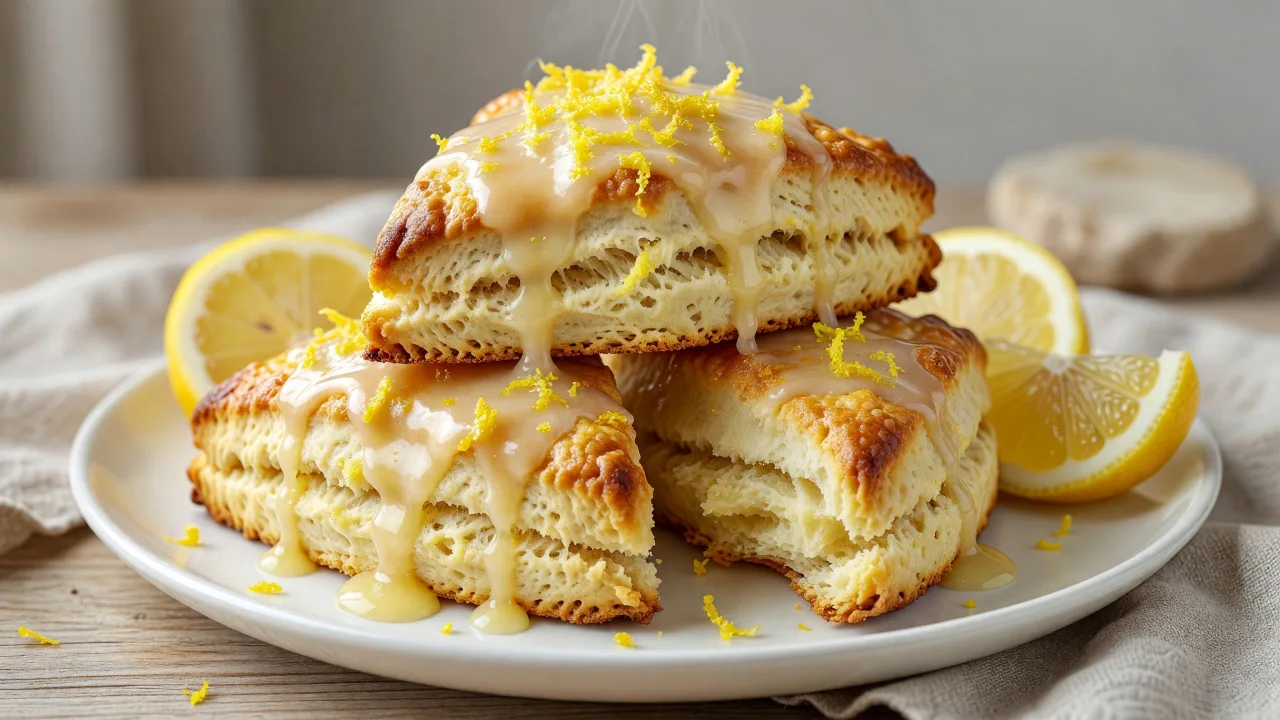 Classic Lemon Glazed Scones