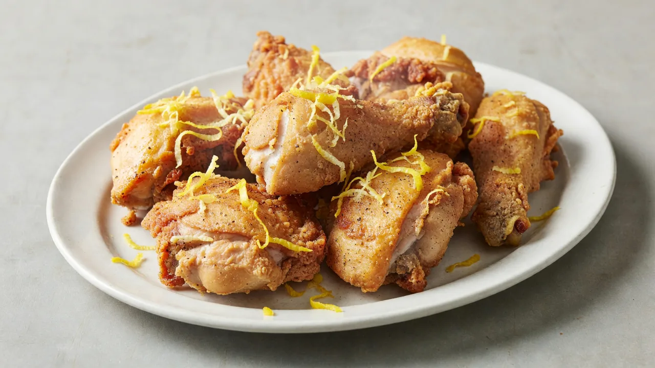 Classic Lemon Pepper Bone-In Fried Chicken